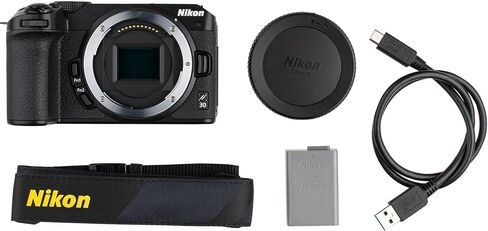 كاميرا Nikon Z30 بدون مرآة بدقة 20.9 ميجابكسل DX 4K حزمة بث مدونات الفيديو مع محول تركيب FTZ II + بطارية بديلة EN-EL25 + حامل ثلاثي القوائم مرن لمدونات الفيديو + بطاقة ذاكرة سعة 64 جيجابايت + حقيبة ظهر + المزيد in Kuwait