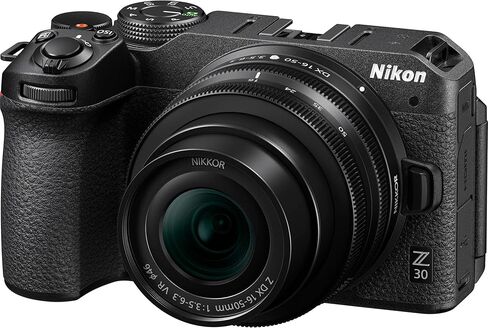 كاميرا نيكون Z30 بدون مرآة مع عدسات 16-50 ملم و50-250 ملم، حزمة تنسيق فيديو DX بدقة 20.9 ميجابكسل بدقة 4K مع مجموعة تنظيف + بطاقة ذاكرة سعة 64 جيجابايت in Kuwait
