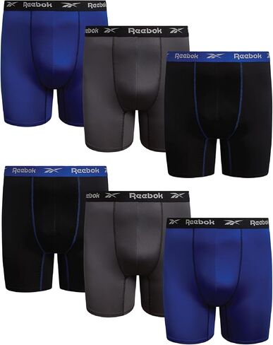 Reebok Men's Underwear - Big and Tall Performance Boxer Briefs (6 Pack) (2XL-4XL) in Saudi Arabia
