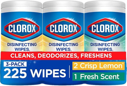 Fresh Step Clorox Disinfectant, 75 Count (Pack of 3), White, 225 in Saudi Arabia