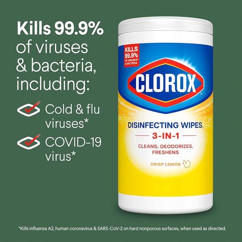 Fresh Step Clorox Disinfectant, 75 Count (Pack of 3), White, 225 in Saudi Arabia