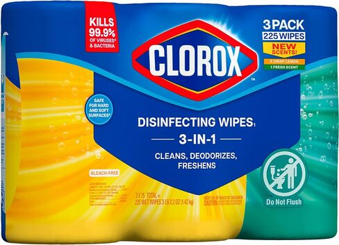 Fresh Step Clorox Disinfectant, 75 Count (Pack of 3), White, 225 in Saudi Arabia