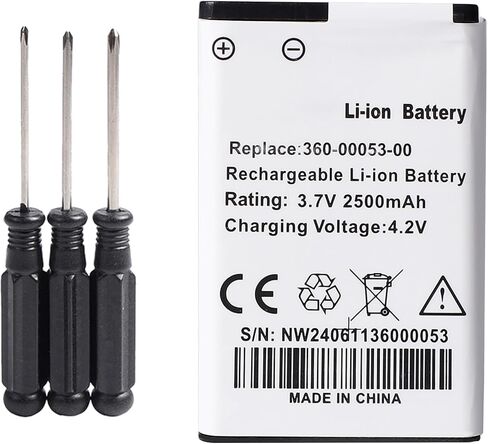 Replacement Battery 2500mAh 3.7V Compatible with Garmin Alpha 200,200i,300,300i,Montana 600,600T,600t Camo,650,650T,680T GPS 361-00053-00, 361-00053-04, 010-11599-00, 010-11654-03 with Tool in Kuwait