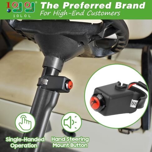 10L0L Golf Cart Horn Kit with Bracket Floor Mount Button,Adjustable Volume Control 12V Electric Horn for Yamaha/EZGO/Club Car/UTVS/ATV/BOAT and Other Universal Models in Saudi Arabia