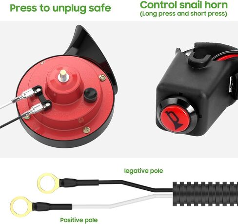 10L0L Golf Cart Horn Kit with Bracket Floor Mount Button,Adjustable Volume Control 12V Electric Horn for Yamaha/EZGO/Club Car/UTVS/ATV/BOAT and Other Universal Models in Saudi Arabia