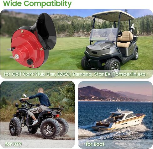 10L0L Golf Cart Horn Kit with Bracket Floor Mount Button,Adjustable Volume Control 12V Electric Horn for Yamaha/EZGO/Club Car/UTVS/ATV/BOAT and Other Universal Models in Saudi Arabia