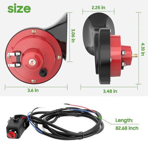 10L0L Golf Cart Horn Kit with Bracket Floor Mount Button,Adjustable Volume Control 12V Electric Horn for Yamaha/EZGO/Club Car/UTVS/ATV/BOAT and Other Universal Models in Saudi Arabia
