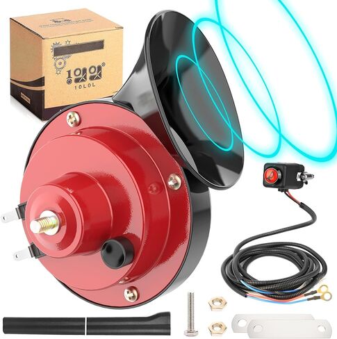 10L0L Golf Cart Horn Kit with Bracket Floor Mount Button,Adjustable Volume Control 12V Electric Horn for Yamaha/EZGO/Club Car/UTVS/ATV/BOAT and Other Universal Models in Saudi Arabia
