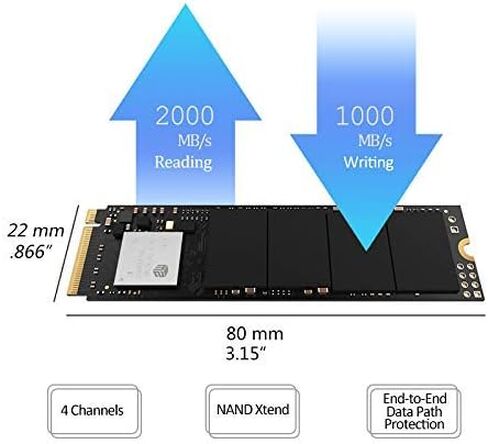 وحدة Dogfish SSD PCIE NVMe سعة 256 جيجابايت - كمبيوتر مكتبي Stato Solido Interne محمول Interno allo Stato Solido Drive Disk (M.2 PCIe NVMe 256GB) in Kuwait