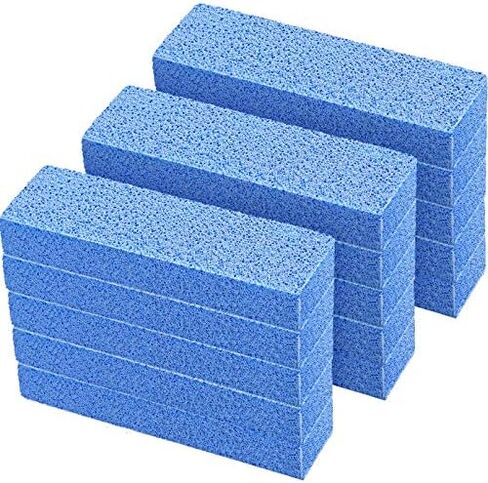 20 Pieces Pumice Stones for - Pumice Scouring Pad, Pumice Stick for Toilet Bowl Ring, Bath, Household, Kitchen, Pool, 5.9 x 1.4 x 0.9 Inch (Blue) in Kuwait