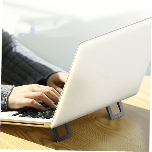 VALICLUD 2pcs Foldable Laptop Stand Portable Mini Notebook Holder Bracket with Ventilated Cooling for Desk Use Compatible with Tablets and Laptops in Kuwait