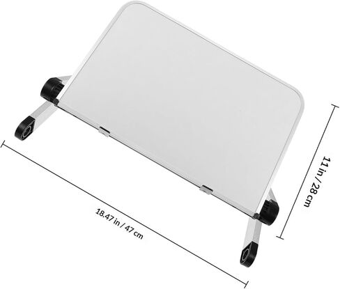 SUPVOX Adjustable Laptop Stand Riser Desktop Holder Height Increasing Computer Base for Office and Travel Use with Two-Section White Large Desktop Support in Kuwait