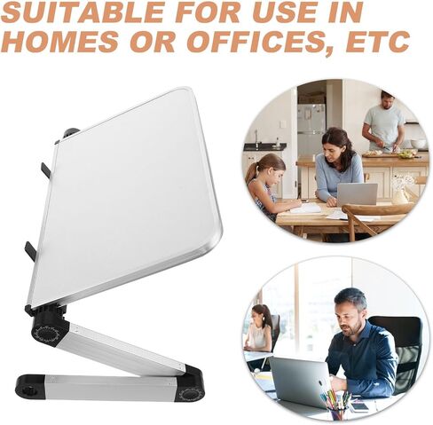 SUPVOX Adjustable Laptop Stand Riser Desktop Holder Height Increasing Computer Base for Office and Travel Use with Two-Section White Large Desktop Support in Kuwait