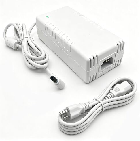 محول طاقة 54 فولت تيار مستمر يعمل مع شبكات Ubiquiti UniFi XG 6 PoE US-XG-6POE USW-Ultra-210W 6/8، متوافق مع شبكات UniFi XG 6 PoE (موديل US-XG-6POE) شاحن سلك الطاقة (أبيض) in Kuwait