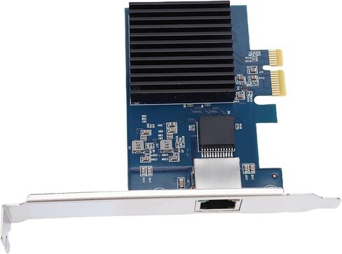 بطاقة شبكة Qinlorgo 10G PCIe، محول إيثرنت RTL8127 شرائح 6 سرعات مع واجهة PCI Express Gen 4 X1، مكونات داخلية لسطح المكتب الخادم in Kuwait