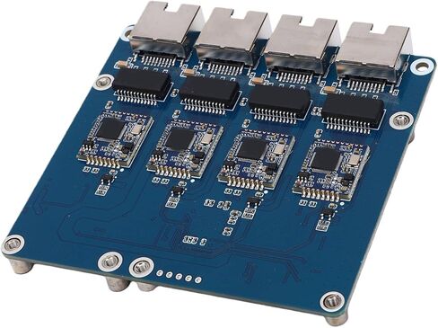 Gugxiom PCIe to 4 Port 2.5G Ethernet Board for Pi 5, RTL8156 PCIe Network Adapter 10/100/1000/2500Mbps Driver Free Plug and Play for Router NAS Server in Kuwait
