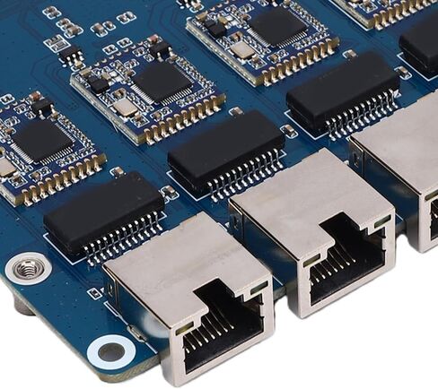 Gugxiom PCIe to 4 Port 2.5G Ethernet Board for Pi 5, RTL8156 PCIe Network Adapter 10/100/1000/2500Mbps Driver Free Plug and Play for Router NAS Server in Kuwait