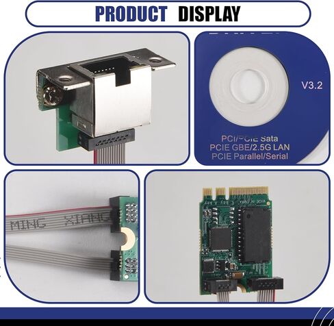 محول إيثرنت M.2 A+E 2.5G 2.5G/1G/100M متعدد جيجابت M.2 بطاقة الشبكة 8125B COM in Kuwait