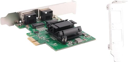 بطاقة شبكة جيجابت PCIe بمنفذين 1000 متر محول إيثرنت PCI Express ثنائي المنافذ مع بطاقة 82571EB LAN NIC لـ in Kuwait