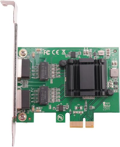 بطاقة شبكة جيجابت PCIe بمنفذين 1000 متر محول إيثرنت PCI Express ثنائي المنافذ مع بطاقة 82571EB LAN NIC لـ in Kuwait
