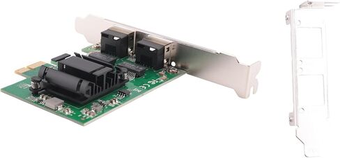 بطاقة شبكة جيجابت PCIe بمنفذين 1000 متر محول إيثرنت PCI Express ثنائي المنافذ مع بطاقة 82571EB LAN NIC لـ in Kuwait