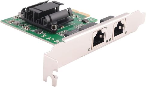 بطاقة شبكة جيجابت PCIe بمنفذين 1000 متر محول إيثرنت PCI Express ثنائي المنافذ مع بطاقة 82571EB LAN NIC لـ in Kuwait