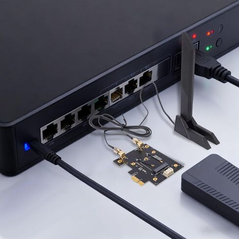 Cuifati WiFi 7 PCIe Wireless Network Card 4200Mbps Desktop WiFi Adapter with BT5.2 for 10 11 Support 2.4GHz 5GHz 6GHz Bands in Kuwait
