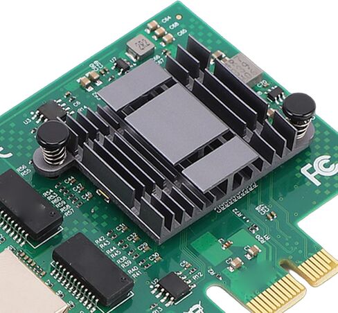 بطاقة محول شبكة Yunseity Gigabit Ethernet، بطاقة شبكة RJ45 PCI Express بمنفذين مع وضع توفير الطاقة والبرامج الثابتة، لسطح المكتب الخادم والتحكم الصناعي in Kuwait