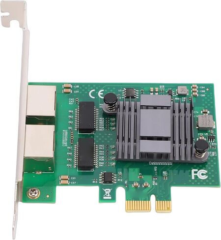 بطاقة محول شبكة Yunseity Gigabit Ethernet، بطاقة شبكة RJ45 PCI Express بمنفذين مع وضع توفير الطاقة والبرامج الثابتة، لسطح المكتب الخادم والتحكم الصناعي in Kuwait