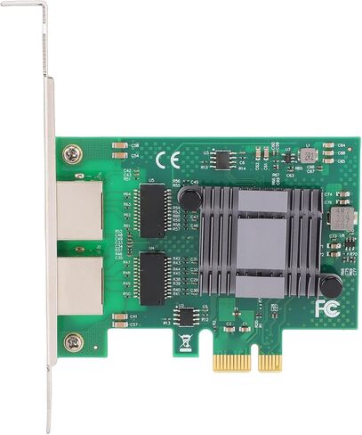 بطاقة محول شبكة Yunseity Gigabit Ethernet، بطاقة شبكة RJ45 PCI Express بمنفذين مع وضع توفير الطاقة والبرامج الثابتة، لسطح المكتب الخادم والتحكم الصناعي in Kuwait