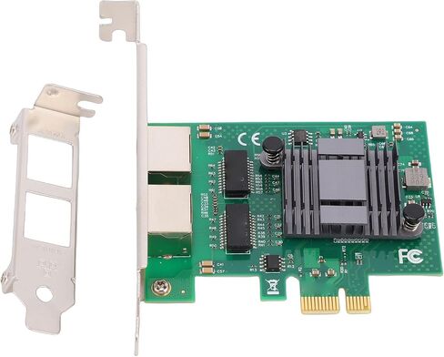 بطاقة محول شبكة Yunseity Gigabit Ethernet، بطاقة شبكة RJ45 PCI Express بمنفذين مع وضع توفير الطاقة والبرامج الثابتة، لسطح المكتب الخادم والتحكم الصناعي in Kuwait