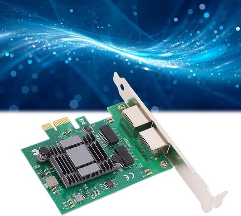 بطاقة محول شبكة Yunseity Gigabit Ethernet، بطاقة شبكة RJ45 PCI Express بمنفذين مع وضع توفير الطاقة والبرامج الثابتة، لسطح المكتب الخادم والتحكم الصناعي in Kuwait