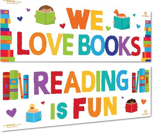 Sproutbrite Reading Bulletin Board Paper Cutouts Classroom Decoration Decor Positivity Teacher Student Homeschool Poster Educational in Saudi Arabia