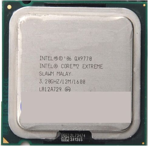c 2 Ekstrim QX9770 Qx9770 ذاكرة تخزين مؤقت 12 ميجا، 3.2 جيجا هرتز، 1600 ميجا هرتز FSB LGA775 وحدة المعالجة المركزية لسطح المكتب مع معالج مجاني in Kuwait