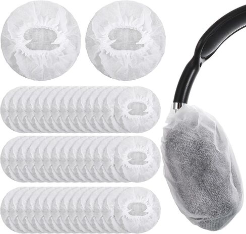 50Pcs Disposable Headphone Covers Non-Woven Sanitary Headphone Ear Covers Fit for Most On Ear Headphones(8-11cm) in Kuwait