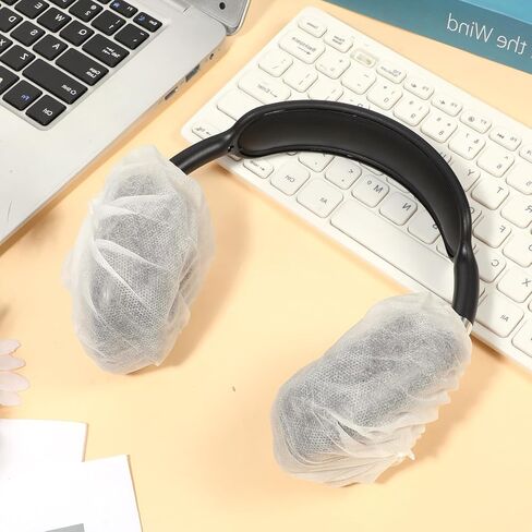 50Pcs Disposable Headphone Covers Non-Woven Sanitary Headphone Ear Covers Fit for Most On Ear Headphones(8-11cm) in Kuwait