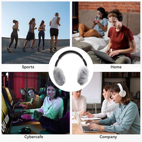 50Pcs Disposable Headphone Covers Non-Woven Sanitary Headphone Ear Covers Fit for Most On Ear Headphones(8-11cm) in Kuwait