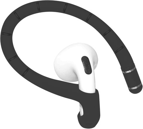 خطافات أذن سلكية من Adhiper لأجهزة Airpods Pro 1 و2 وAirpods 4 و3 Gen [حبل إضافي وقطعة قماش للتنظيف]، إكسسوارات رياضية مضادة للانزلاق لسماعات الأذن من سلسلة Airpods - أبيض in Kuwait