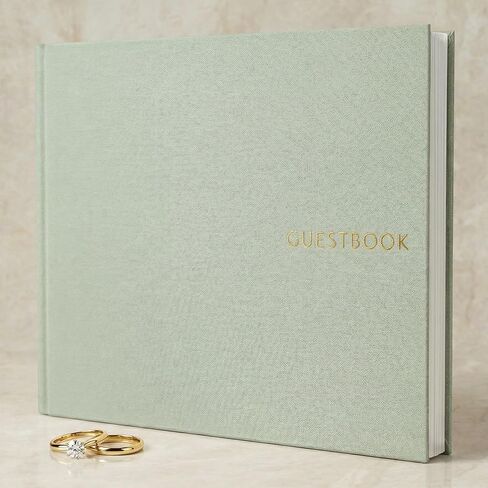 ZICOTO Beautiful Wedding Guest Book for Your Wedding Reception - Simply Elegant Guestbook to Sign in - The Perfect Wedding Or Baby Shower Guest Book and Addition to Your Big Day in Saudi Arabia