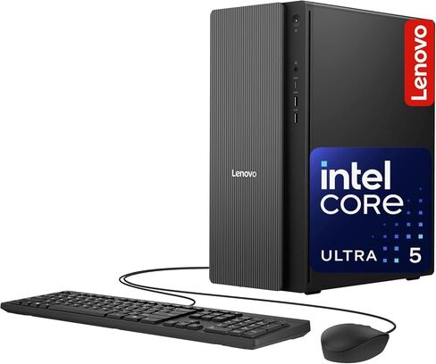 كمبيوتر سطح المكتب Lenovo IdeaCentre الآمن والإنتاجي للأعمال، Intel 10-Core Ultra 5 225، ذاكرة وصول عشوائي DDR5 سعة 64 جيجابايت، تخزين 3 تيرابايت (2 تيرابايت SSD و1 تيرابايت HDD)، HDMI + VGA، Wi-Fi 6E، RJ-45، USB-C، Windows 11 Pro in Kuwait