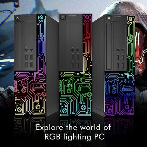 Dell Gaming OptiPlex Desktop RGB Computer PC, Intel Core i5, GeForce GT 1030 2GB GDDR5, 16GB RAM, 512GB SSD, 24 Inch HDMI Monitor, Keyboard Mouse and Headset, WiFi, Windows 11 Pro (Renewed) in Kuwait