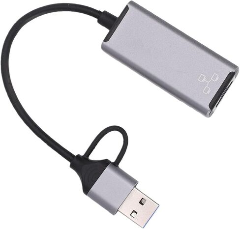 محول USB C USB A Ethernet، محول شبكة RJ45 بسرعة 100 ميجا بت في الثانية مع مؤشر LED وحماية من زيادة التيار، لأجهزة الكمبيوتر المحمول والهواتف اللوحية iOS in Kuwait