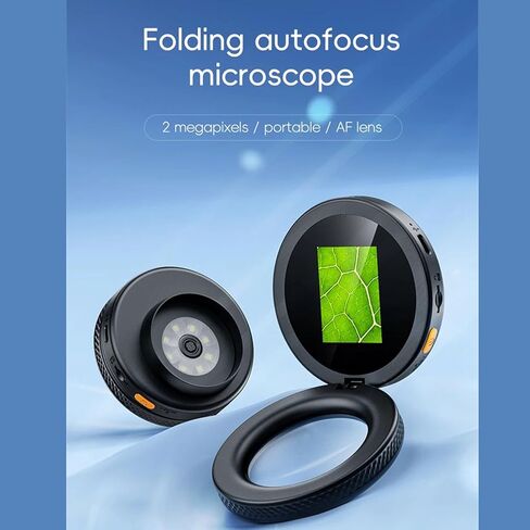 Zopsc مجهر رقمي محمول تكبير 500X 2MP 1080P HD مع شاشة 2 بوصة تركيز تلقائي 8 أضواء LED لإصلاح المعلمين والكبار in Kuwait