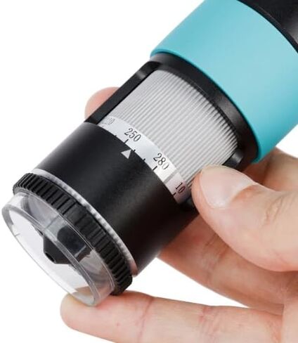 مجهر AmScope HHD2100HD-P الكل في واحد الاحترافي المستقطب HDMI الرقمي المحمول - 2.1 ميجابكسل 1080 بكسل 60 إطارًا في الثانية، تكبير 10X-280X، ضوء حلقة LED، حامل طاولة، لثنائي الفينيل متعدد الكلور والمختبر in Kuwait