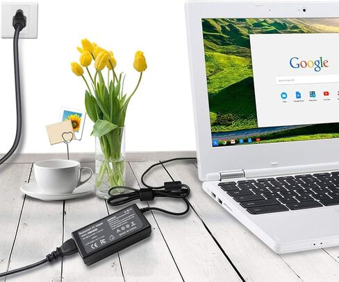 محول شاحن تيار متردد 19 فولت 3.42 أمبير 65 وات متوافق مع جهاز Acer Chromebook 15 14 13 11 R11 C720 CB5 CB3 CB3-431 CB3-111 C740 C810 C910 CB3-531 CB5-571 CB5-311، Aspire One Cloudbook AO1-131 AO1-431 PA-1450-26 in Kuwait