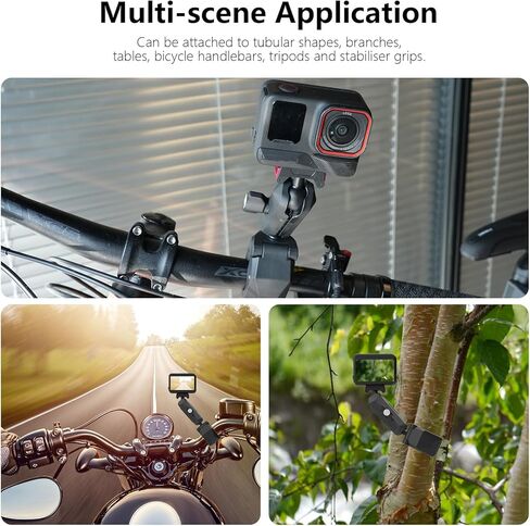 Motorcycle Bike Mount Handlebar Clamp with Magnetic Quick Release Adapter for Insta360 X5 Ace Pro 2 Accessories, Heavy Duty Mountain Cycling Bicycle Roll Bar Tube Pipe Seat Rail Jaw Gripper in Kuwait