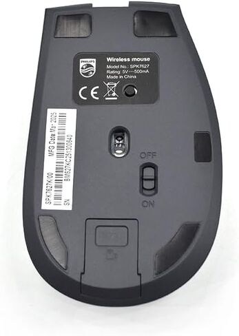 Philips SPK7627K Wireless Mouse, Morandi Color, Rechargeable USB-C, Bluetooth Multi-Device (Connect 3 Devices), Silent Click, 5 Programmable Buttons, 1600 DPI for PC Mac Laptop iPad Tablet in Kuwait