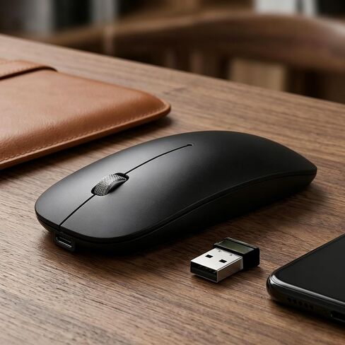 ماوس - نحيف، انقر قياسيًا لأجهزة الكمبيوتر المحمول والكمبيوتر اللوحي وأجهزة iMac وMacBook Air - فضي in Kuwait