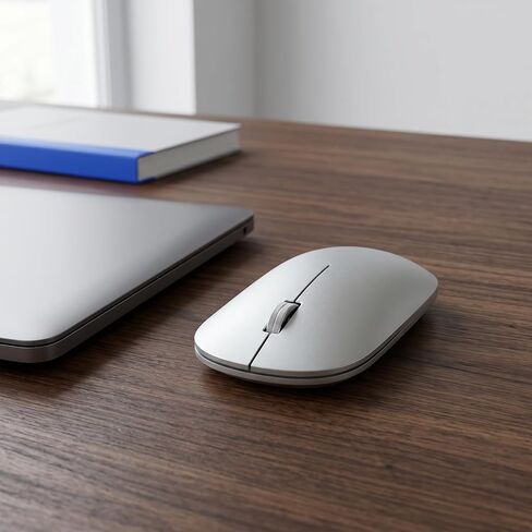 Mouse - Slim, Standard Click for Laptop, Tablet, iMac, MacBook Air-Silvery in Saudi Arabia