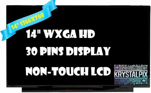New KrystalPix LCD Display FITS- Replacement LCD for HP Chromebook N93343-001 14" LED LCD Screen HD WXGA Display New 30 Pin 1366x768 Panel Non-Touch in Kuwait